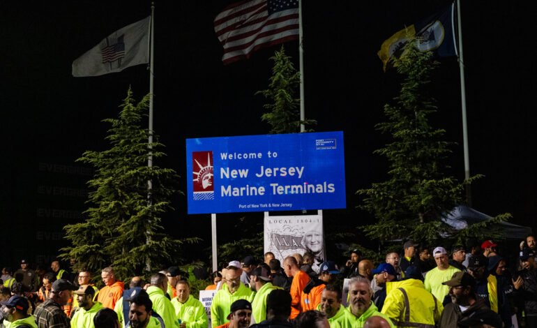 Dockworkers’ Strike Halts Commerce at Newark Port, Affecting the Supply Chain Ecosystem